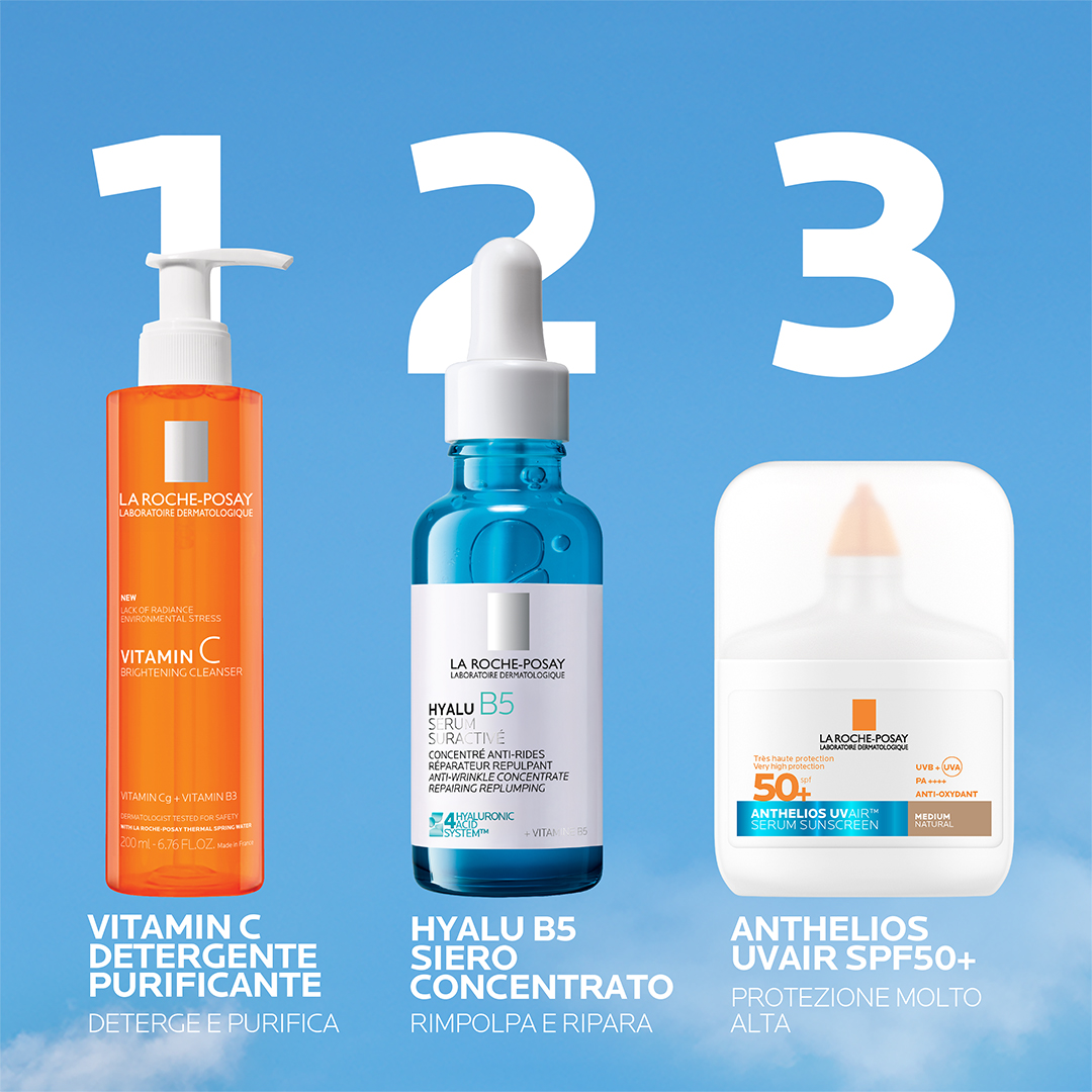La Roche-Posay Anthelios Uvair Serum Sunscreen - Protezione Solare SPF50+ Viso 50 ml - Tonalità Media