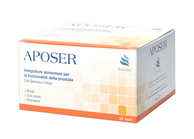 Aposer integratore alimentare utile per le vie urinarie e la prostata 24 stick
