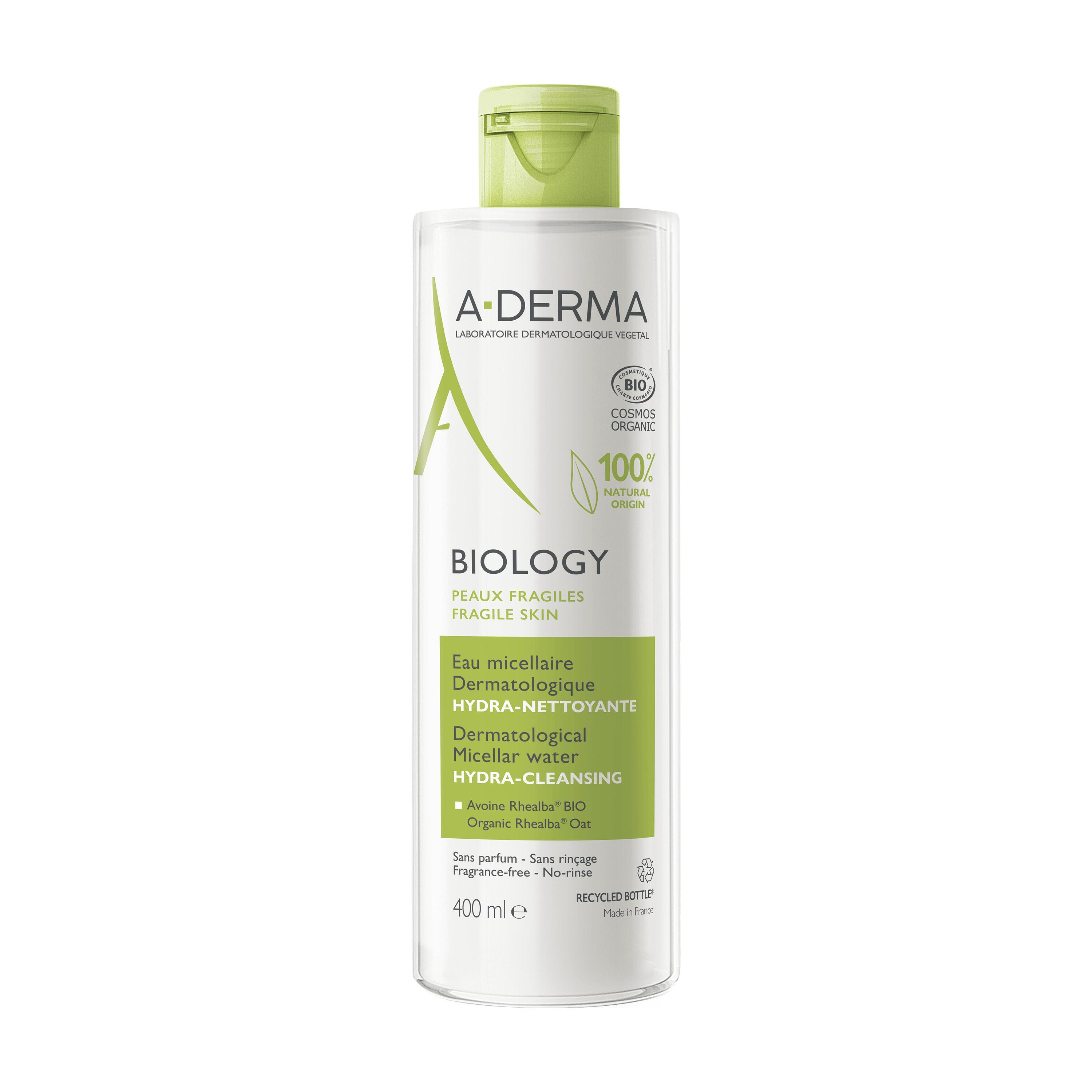A-Derma - Biology Acqua Micellare Dermatologica Idra-Detergente Per Pelle Fragile 400 ml