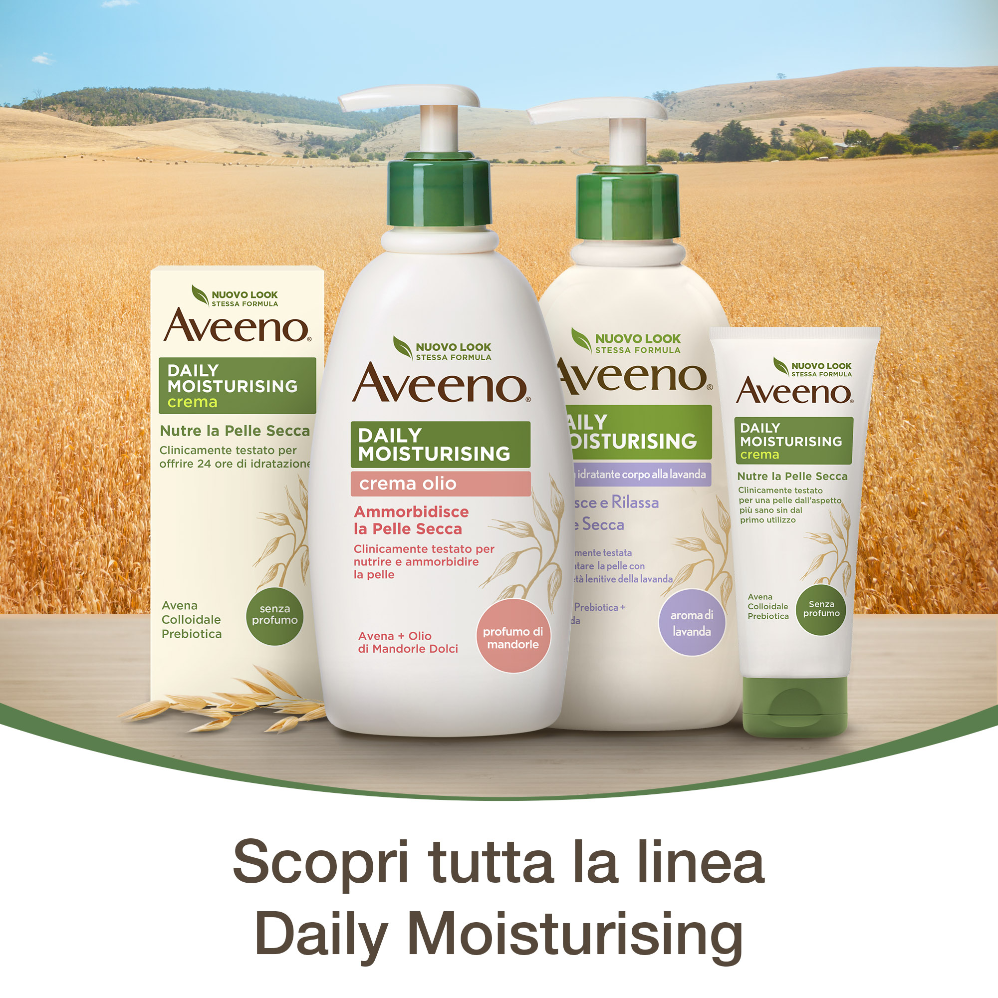 Aveeno Crema Idratante Corpo Daily Moisturising, con Avena Colloidale, Senza Profumo 200 ml