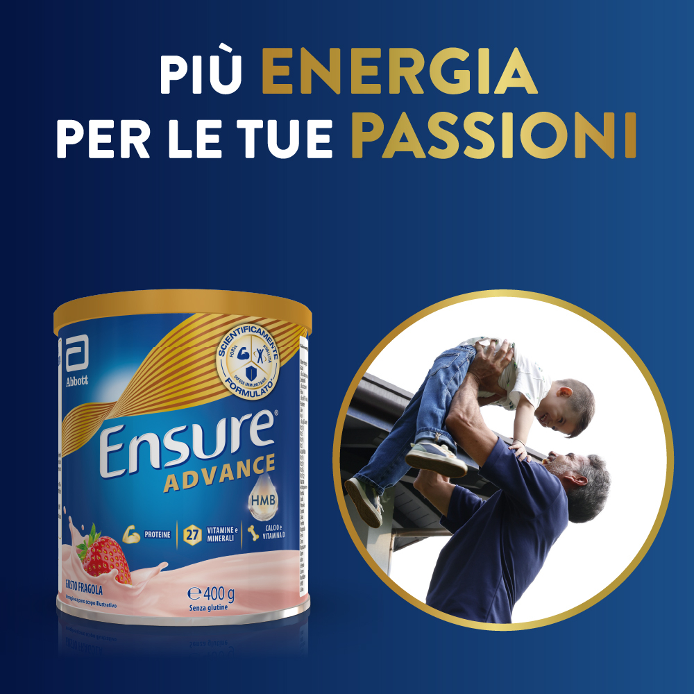 Ensure Advance Fragola 400 g Polvere - Integratore Di Vitamine E Minerali