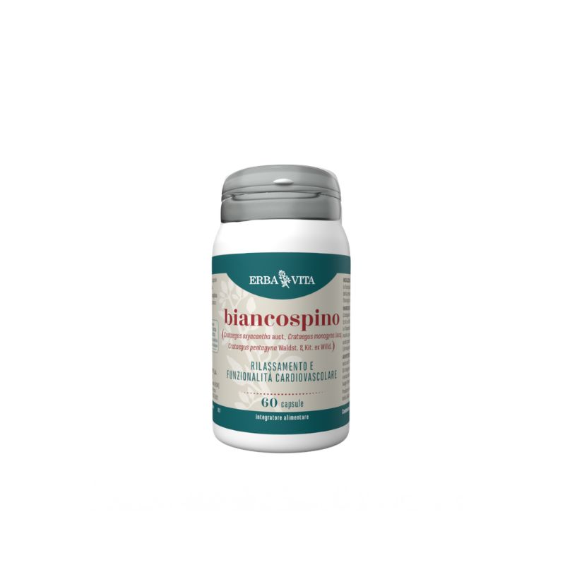 Erba Vita - Biancospino 60 Capsule - Integratore Per il Benessere Cardiovascolare