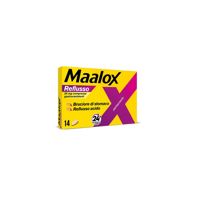 Maalox Reflusso 20 mg Pantoprazolo - 14 Compresse Contro Bruciore Di Stomaco E Reflusso Acido