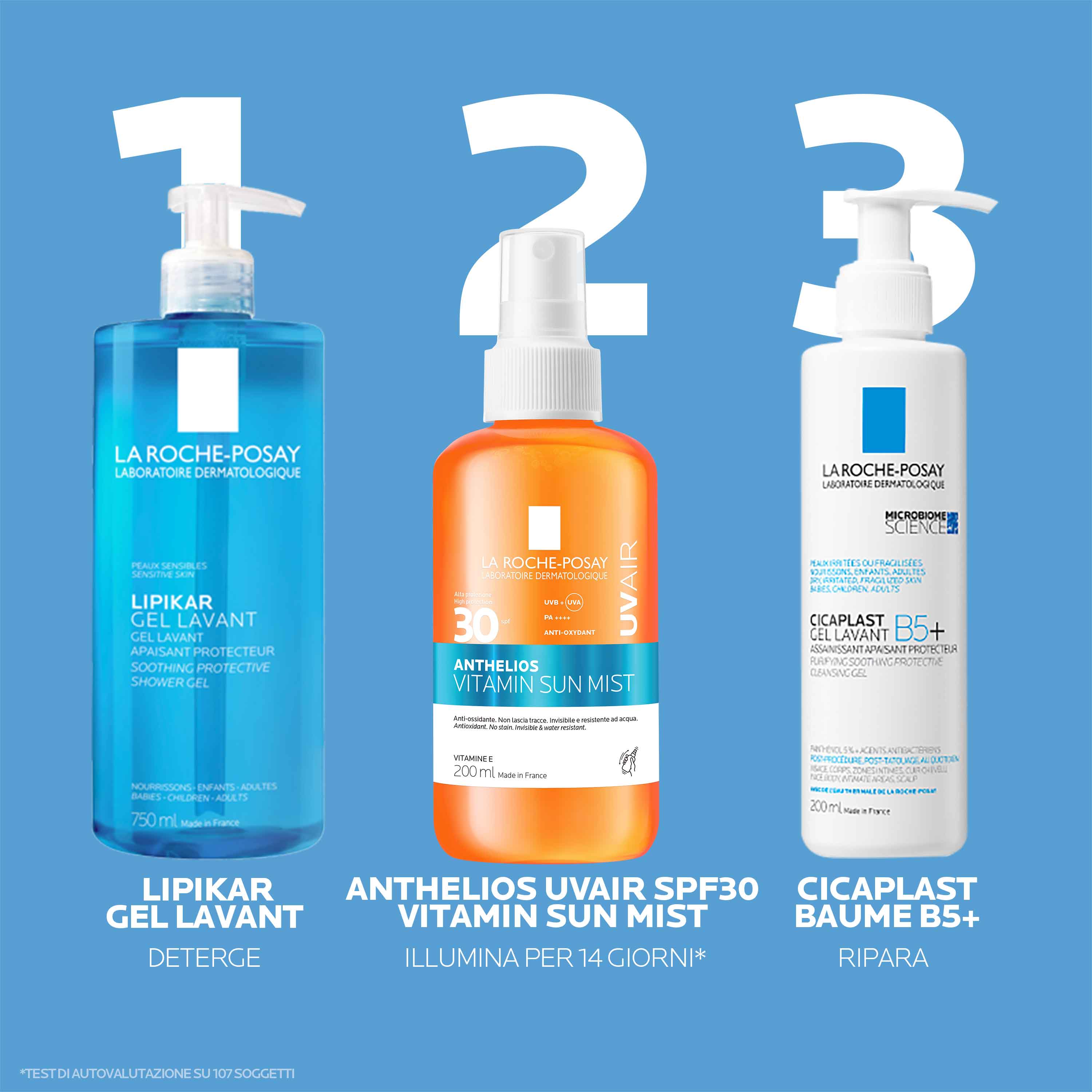 La Roche-Posay Anthelios Uvair Vitamin Sun Mist - Protezione Solare SPF30 Viso E Corpo 200 ml