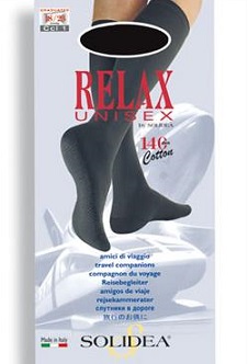 Solidea Relax Unisex 140 DEN Gambaletto Compressivo Punta Chiusa Colore Naturale Taglia 4 XL