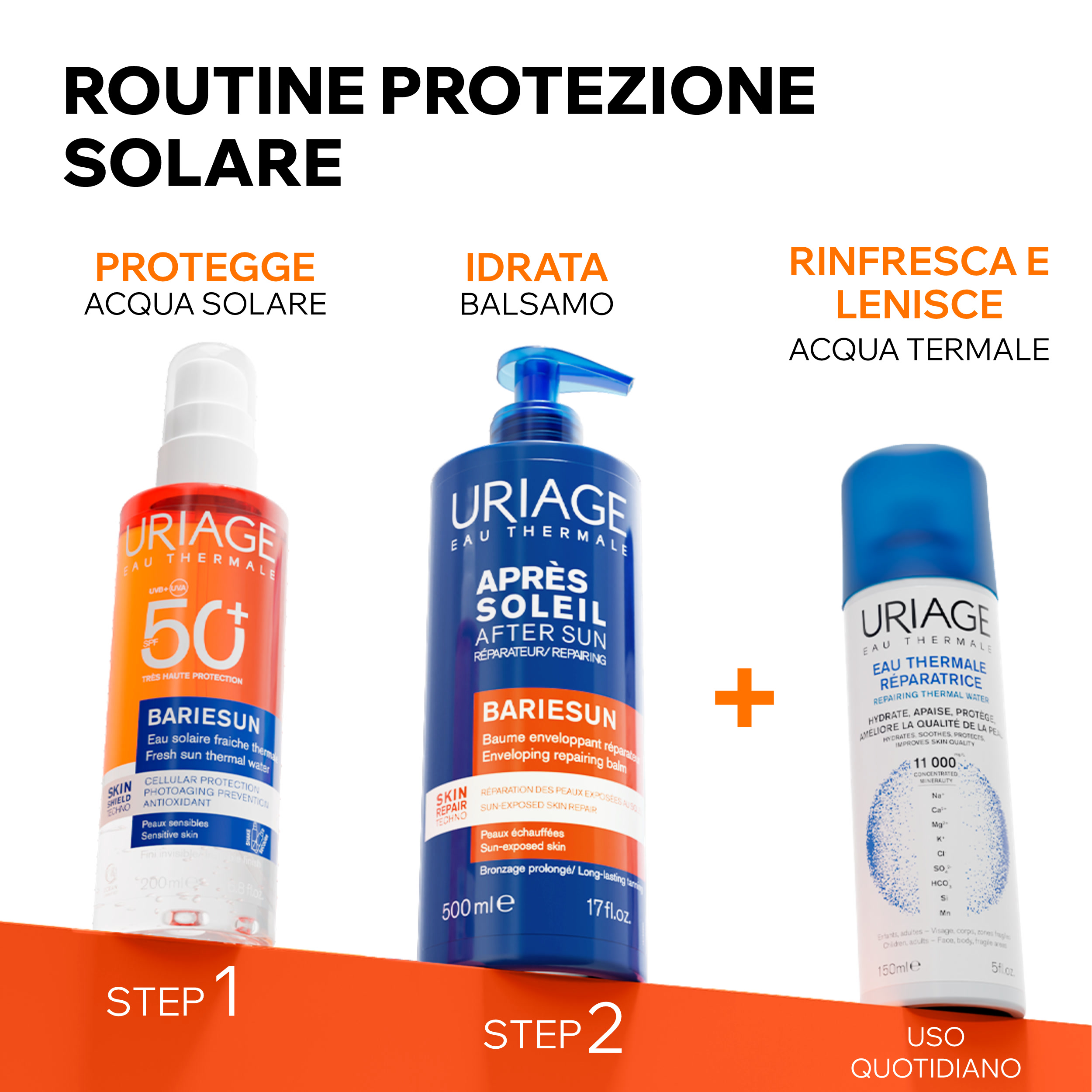 Uriage - Bariésun Acqua Fresca Solare Invisibile SPF50+ Viso E Corpo Per Pelle Sensibile 200 ml