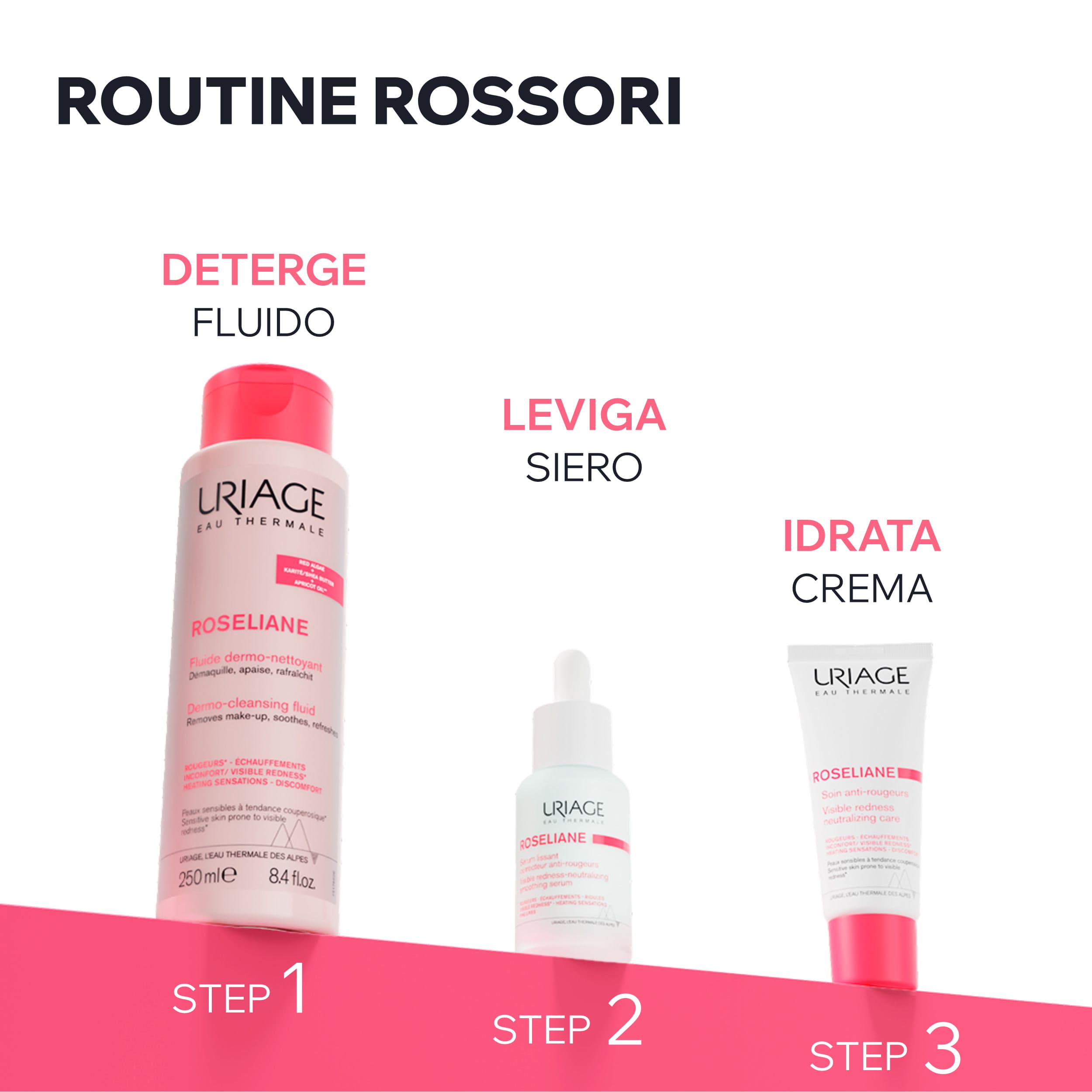 Uriage - Roséliane Crema Anti-Rossori Idratante E Lenitiva Viso Per Pelle Sensibile 40 ml