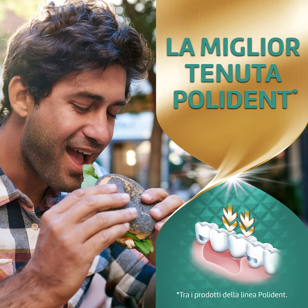 Polident Super Tenuta+Sigillante Sigillante per Protesi Dentale Gusto Menta 40g