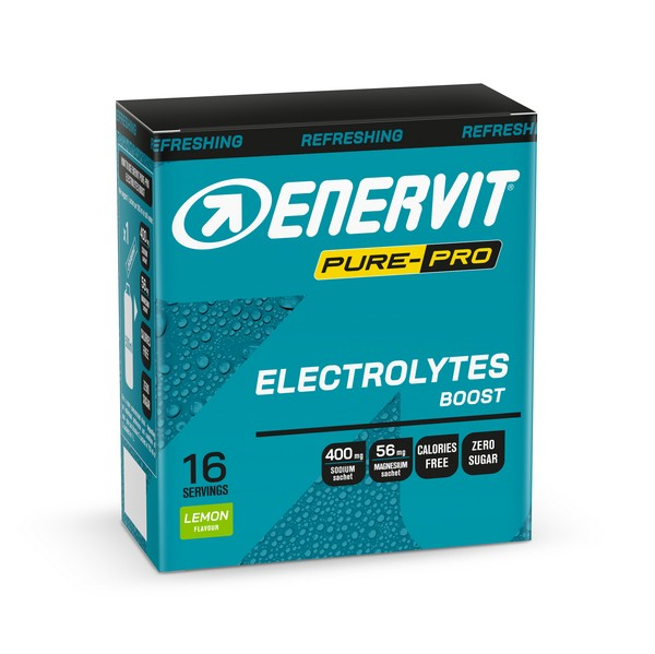 Enervit Pure Pro Electrolytes Boost - Limone - Astuccio da 16 buste 