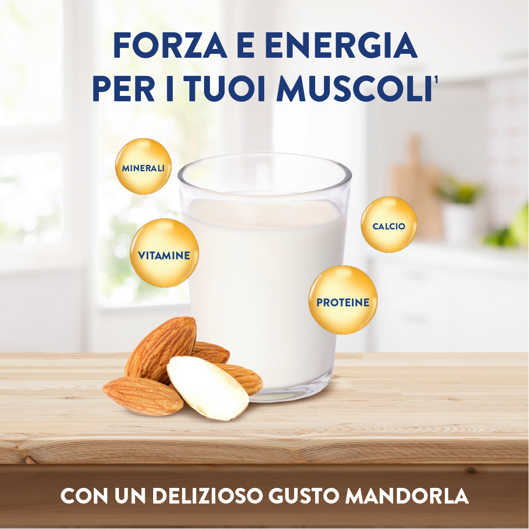 Ensure Advance Base Vegetale, integratore alimentare con Proteine Vegetali. Formato 400g, gusto Mandorla 