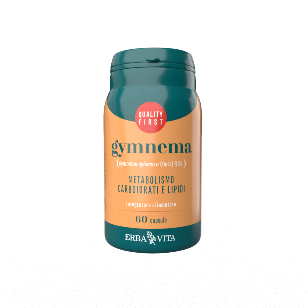 Erba Vita Gymnema Integratore Metabolismo Carboidrati e Lipidi 60 Capsule