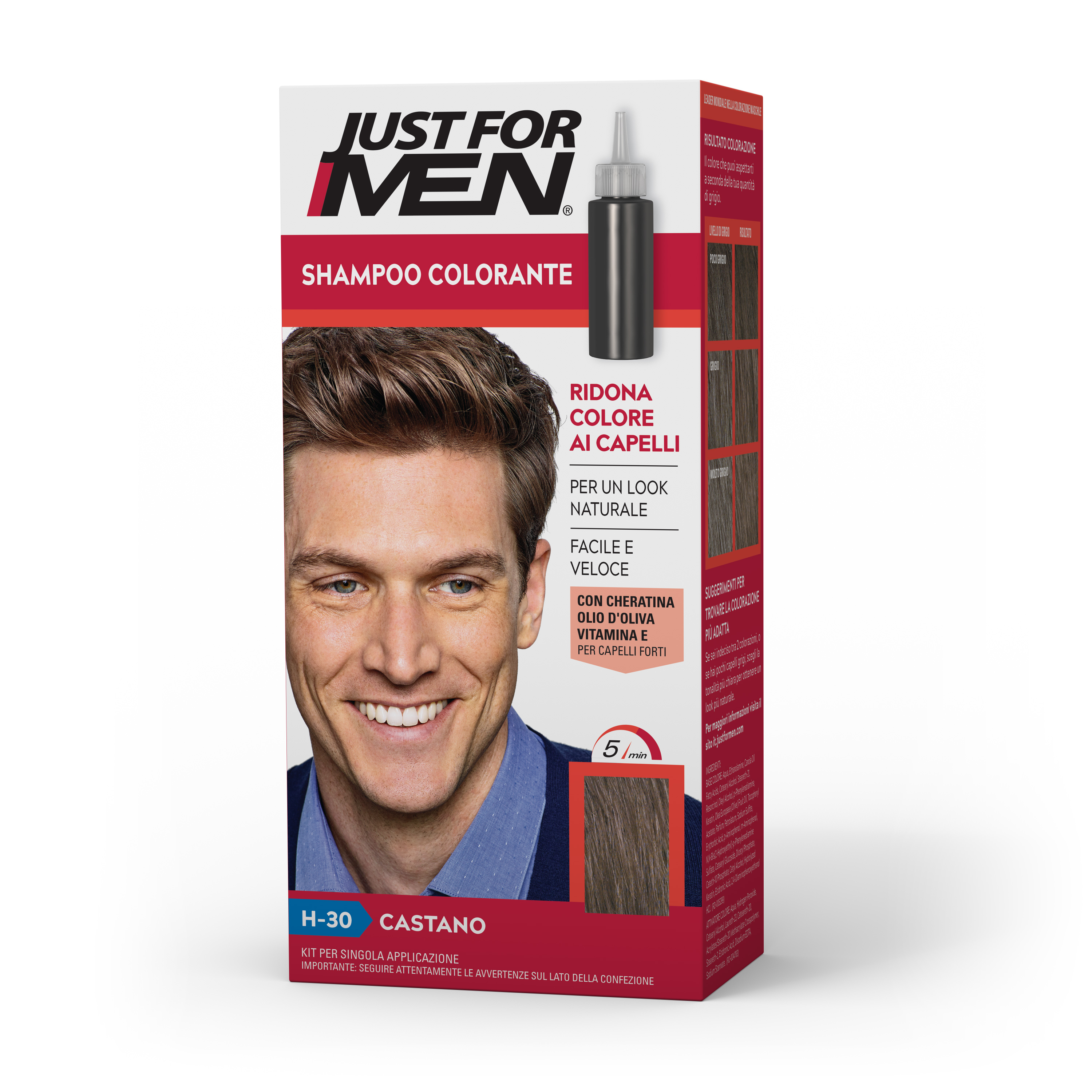 Just for Men Shampoo Colorante Per Uomo Castano Scuro