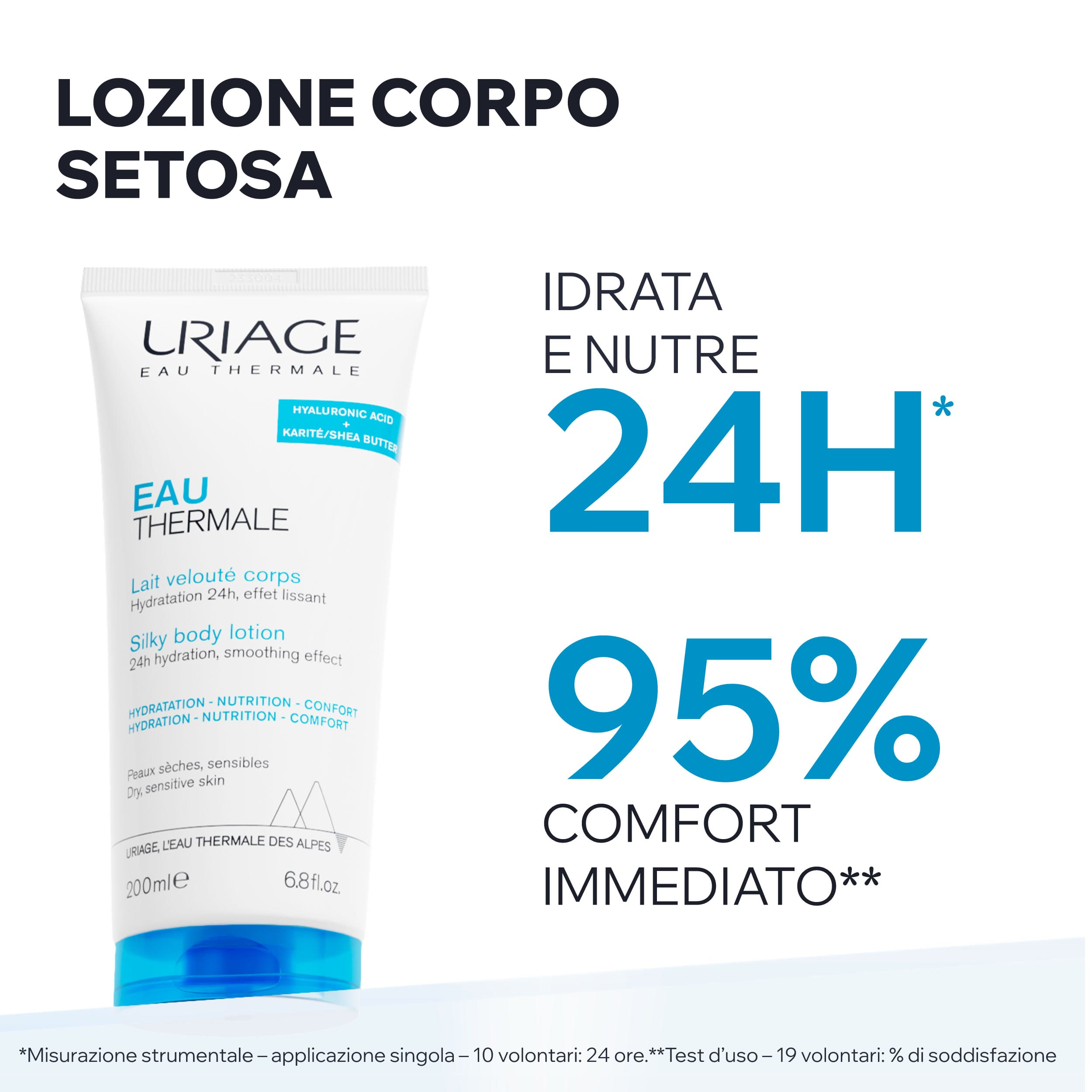 Uriage Eau Thermale - Latte Idratante Vellutato Corpo Per Pelle Secca E Sensibile 200 ml