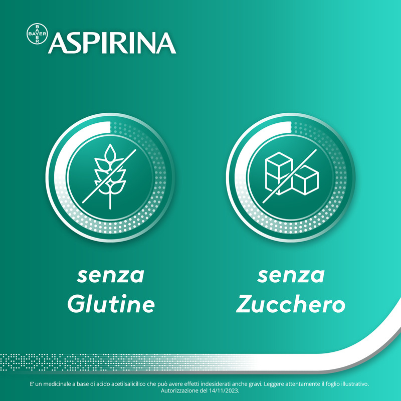 Aspirina in Granuli Senza Acqua, Antidolorifico e Antinfiammatorio contro Mal di Testa, Dolore e Infiammazione,  Aroma Cola, 20 Buste orosolubili