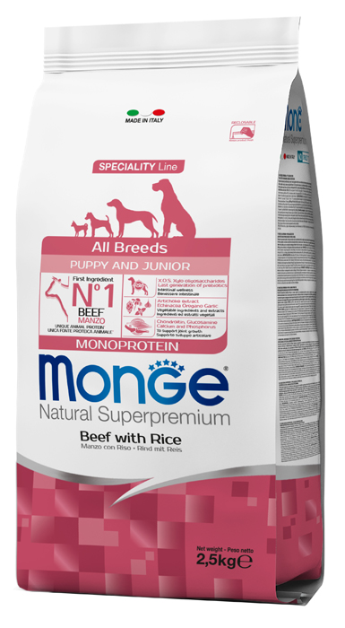 MONGE ALL P MANZO/RISO 2,5KG