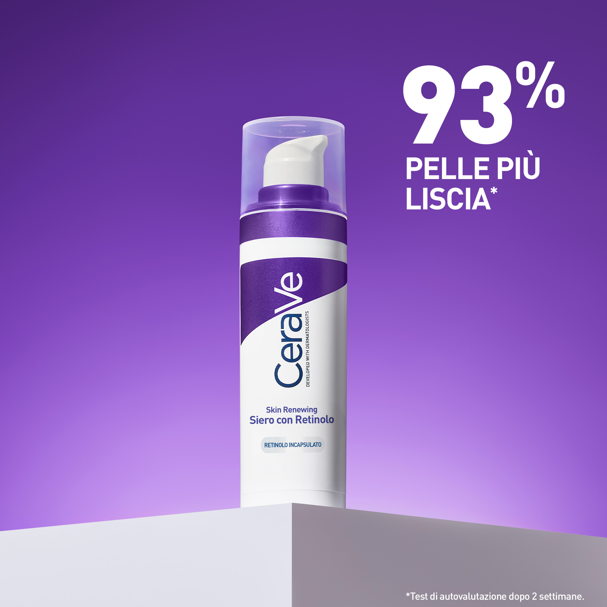 CeraVe Skin Renewing Siero Retinolo, Con Retinolo Incapsulato, 3 Ceramidi Essenziali e Acido Ialuronico, Per i Primi Segni dell'Età, 30ml