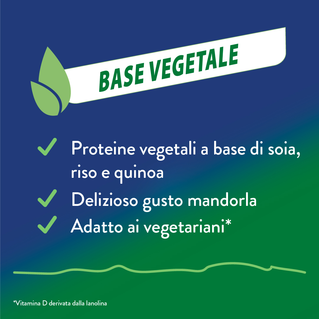 Ensure Advance Base Vegetale, integratore alimentare con Proteine Vegetali. Formato 850g, gusto Mandorla 