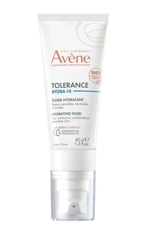 Eau Thermale Avène Tolerance Hydra 10 Crema Idratante, 48h di idratazione, con Acido ialuronico e Acqua termale, Pelle Secca e Sensibile, 40 ml