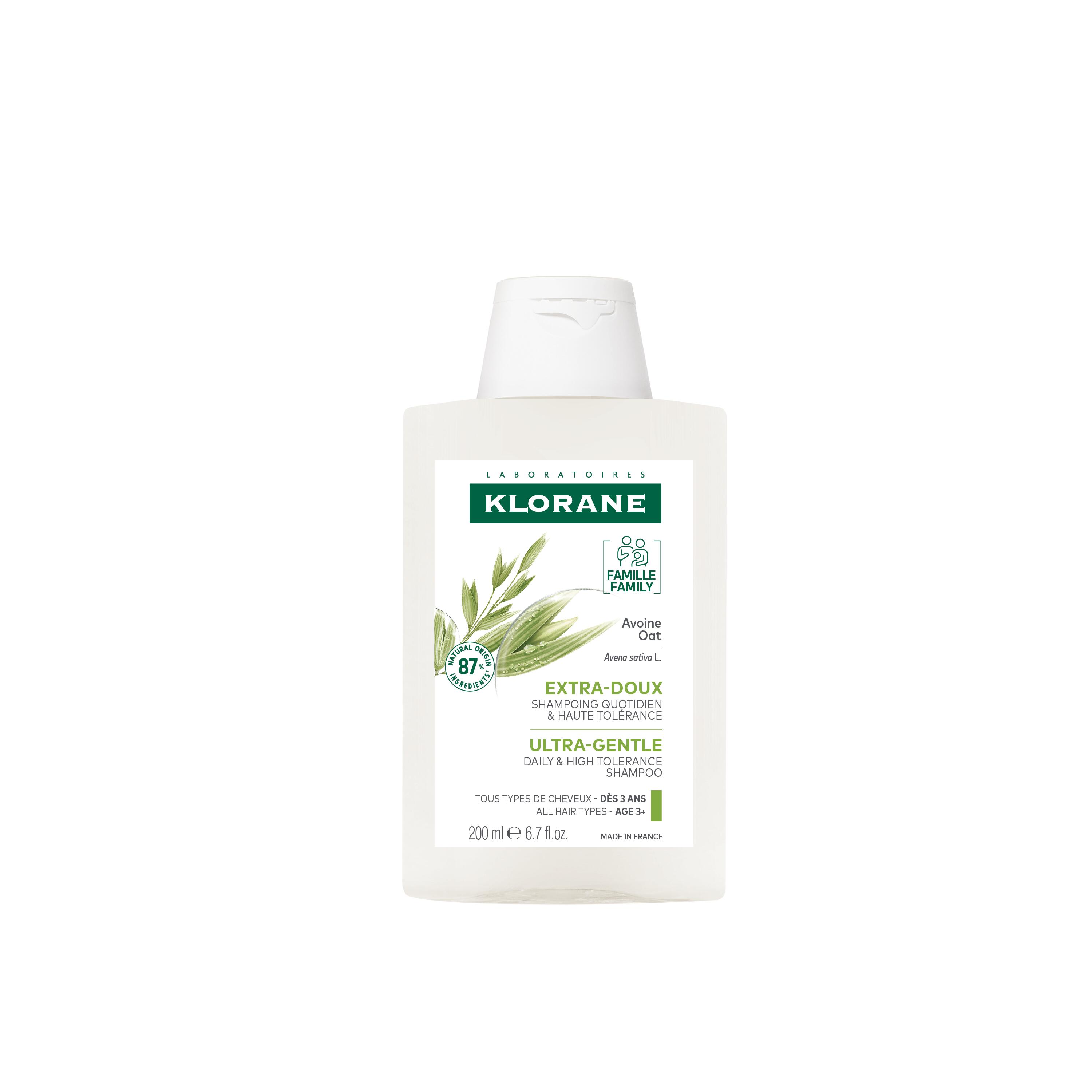 Klorane - Shampoo Extra-Delicato All'Avena Per Tutti I Tipi Di Capelli 200 ml