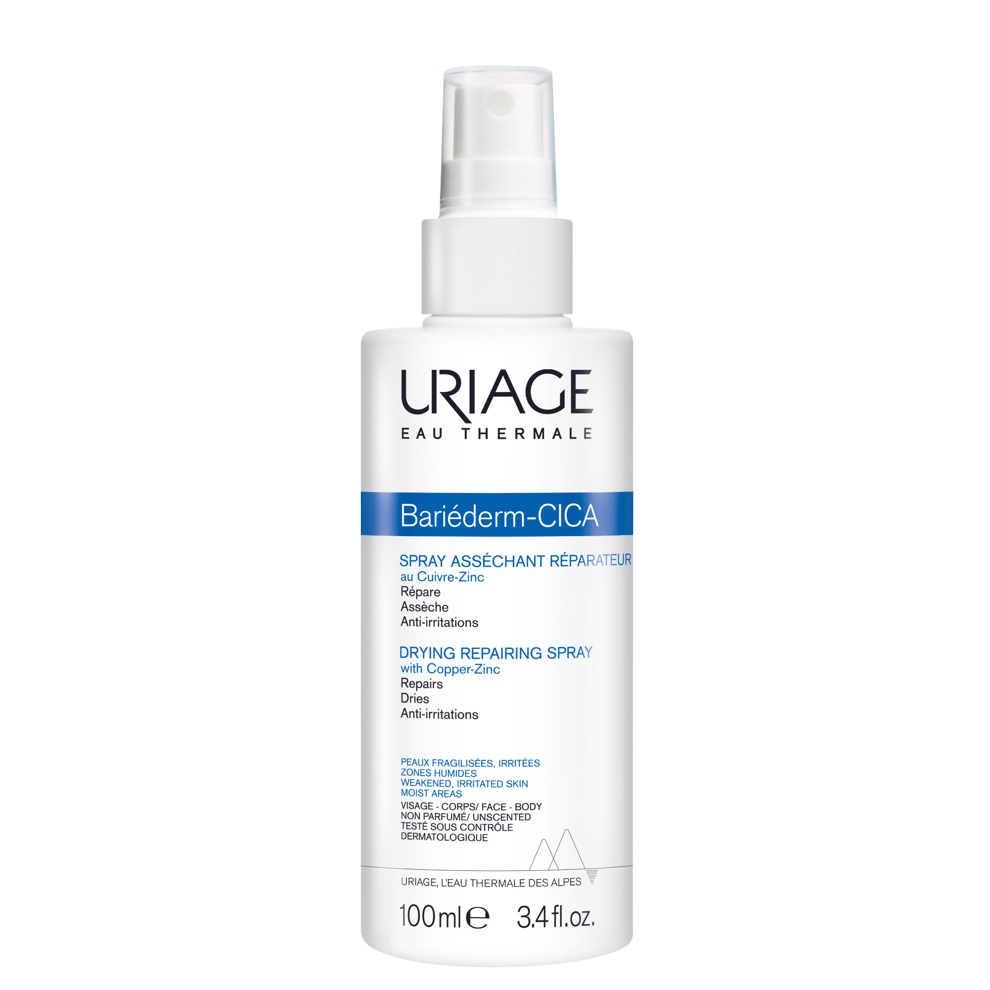 Uriage Bariéderm Cica - Spray Assorbente Riparatore Viso E Corpo Per Pelle Irritata 100 ml