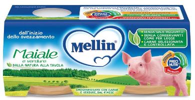 Mellin Omogeneizzato Maiale Con Verdure 2 x 80 g