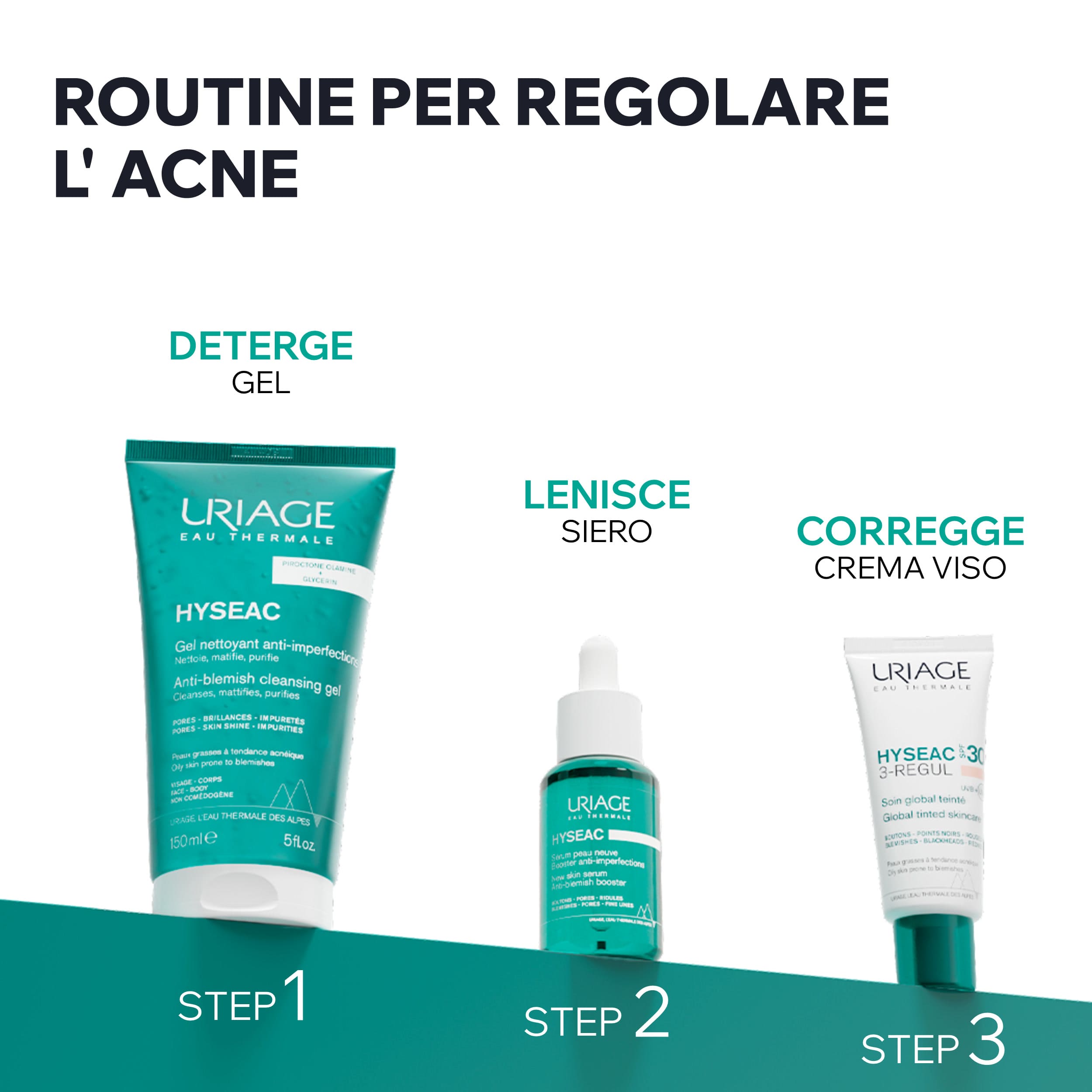 Uriage - Hyséac 3-Regul Trattamento Globale Anti-Imperfezioni Colorato SPF30 Viso 40 ml