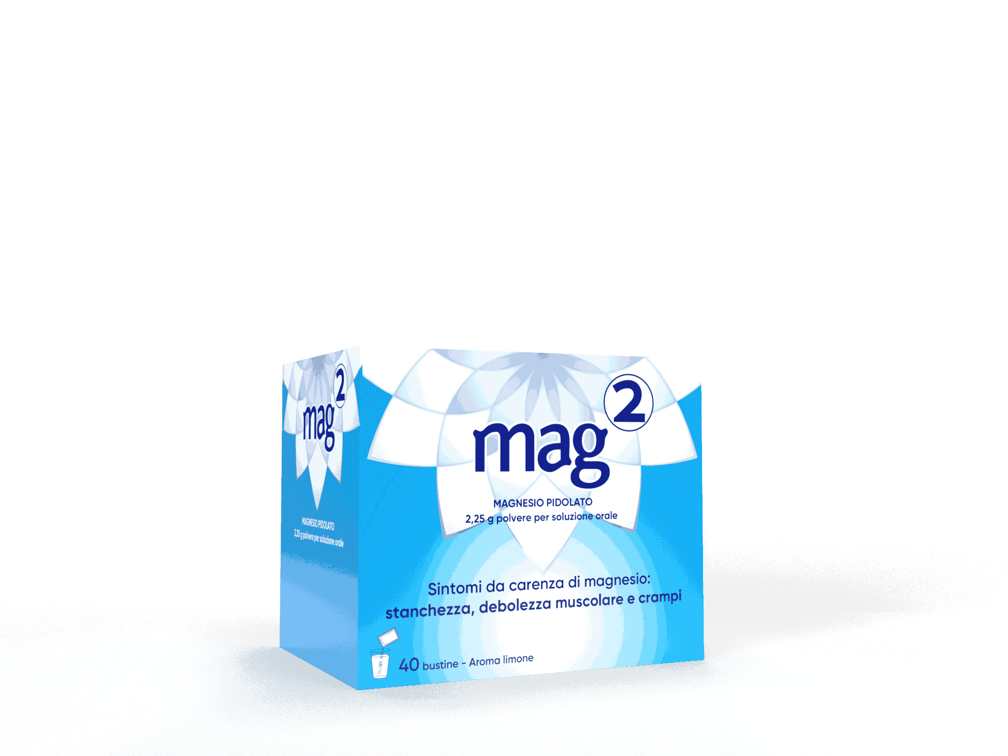 MAG2 Magnesio Pidolato 2,25 g Polvere - Soluzione Orale Per Stanchezza E Debolezza Muscolare 40 Bustine