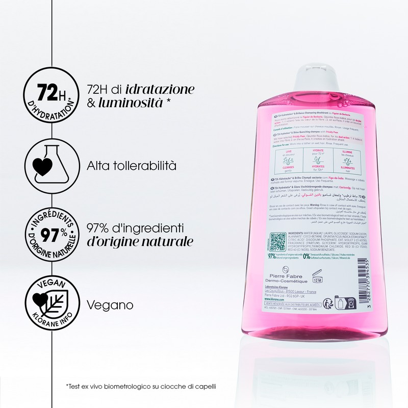 Klorane - Shampoo Idratante E Illuminante Al Fico D'India 400 ml