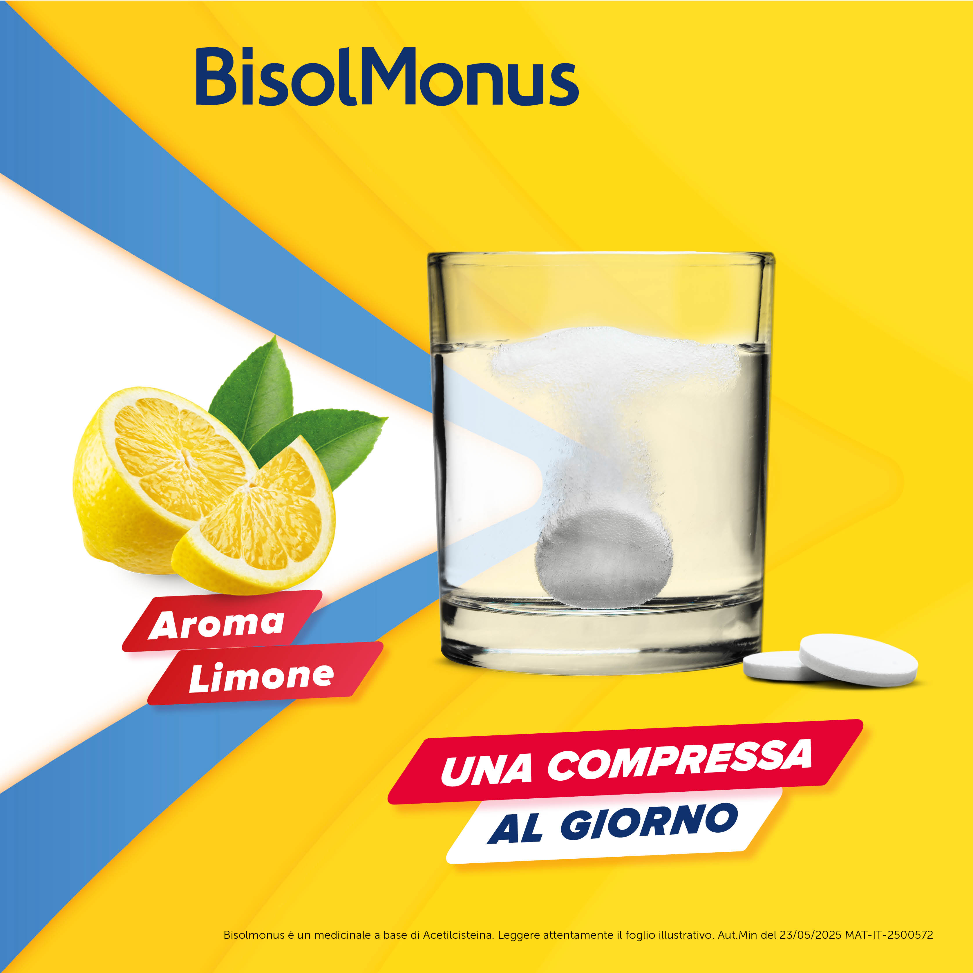 Bisolmonus 600 mg Mucolitico - 10 Compresse Effervescenti Per Catarro E Tosse Grassa