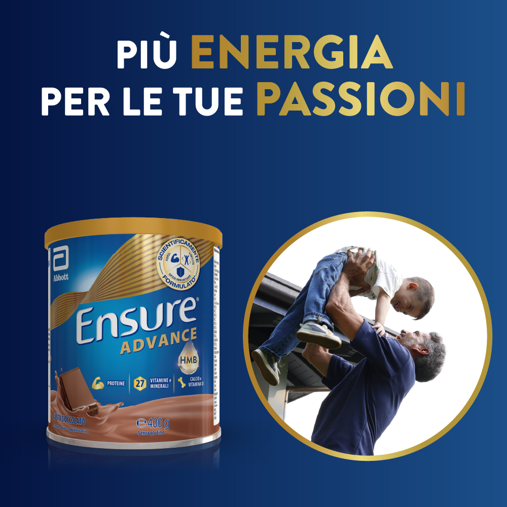 Ensure Advance Cioccolato 400 g Polvere - Integratore Di Vitamine E Minerali