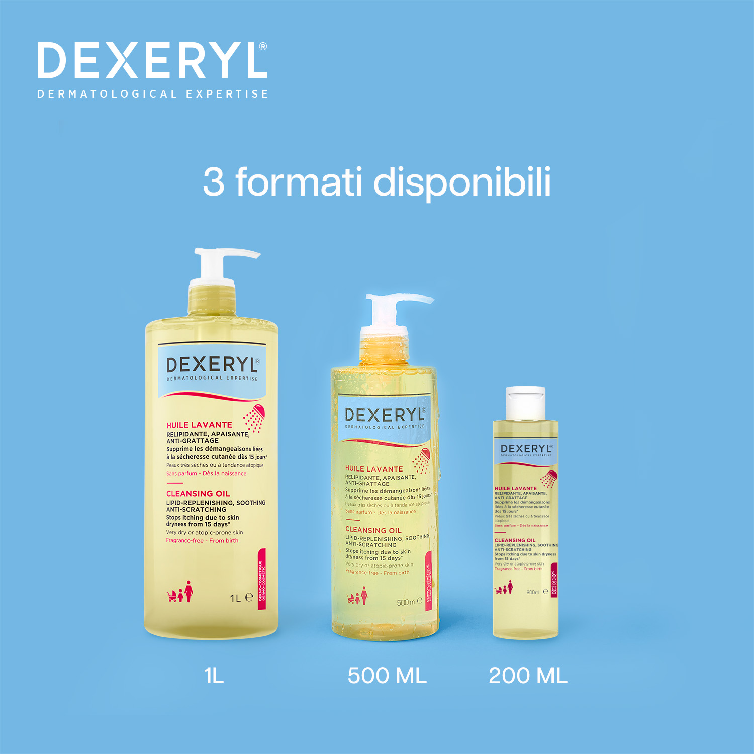 Dexeryl Olio Lavante - Detergente Antiprurito Per Pelle Secca E A Tendenza Atopica 500 ml