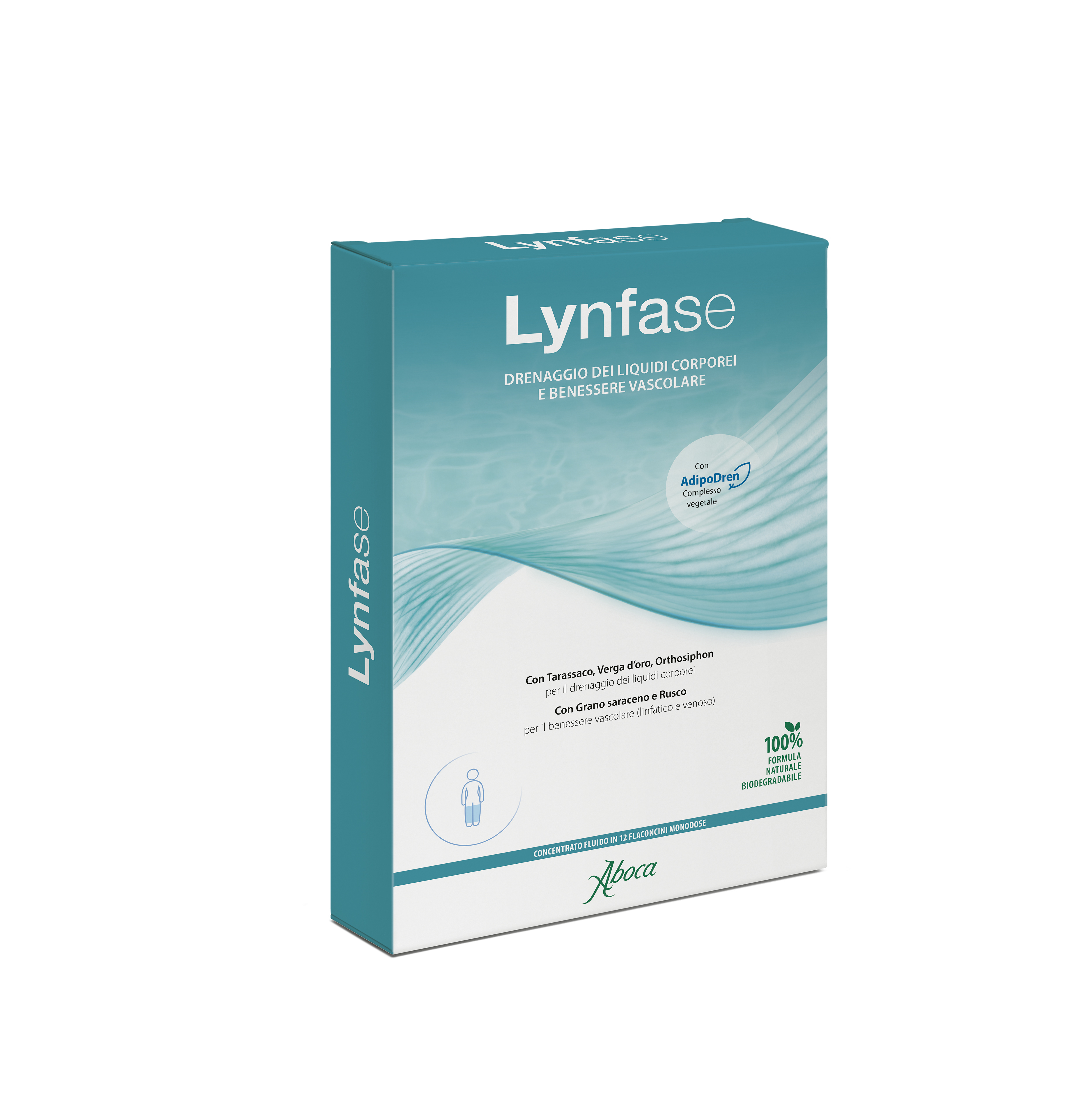 Aboca - Lynfase Concentrato Fluido 12 Flaconcini - Integratore Per Il Drenaggio Dei Liquidi Corporei