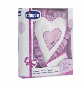 Chicco Fiocco Nascita Ricamato Rosa