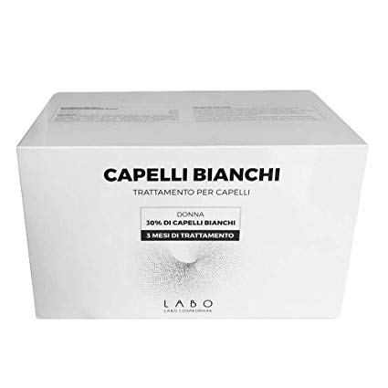 Capelli Bianchi Labo - 30% di capelli bianchi donna - Trattamento da 3 mesi - 60 fiale