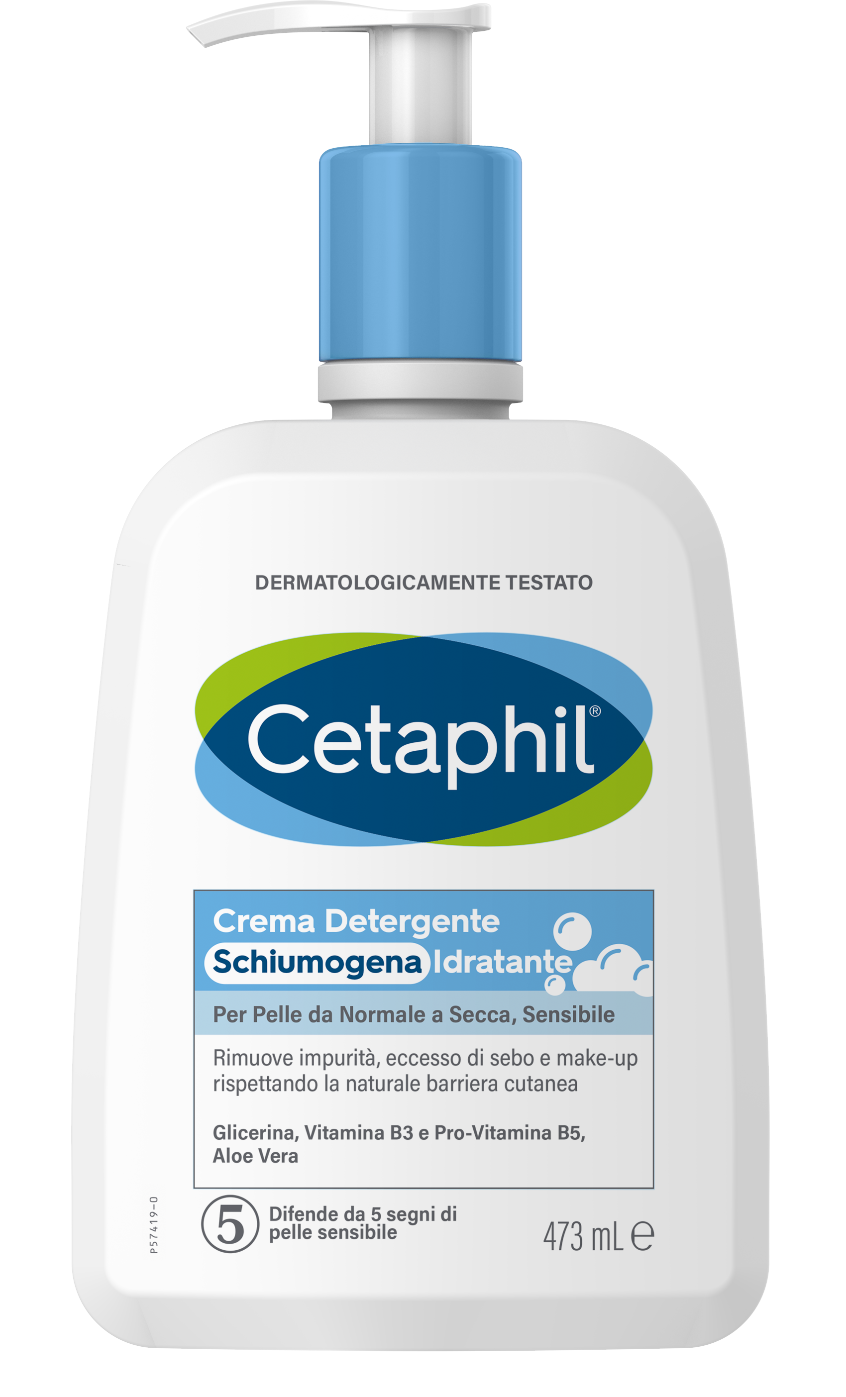 Ceraphil - Crema Detergente Schiumogena Idratante Viso Per Pelle Da Normale A Secca E Sensibile 473 ml