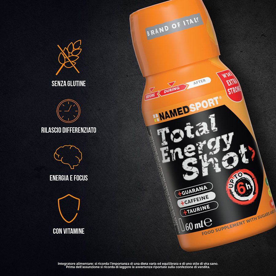 Named Sport - Total Energy Shot 60 ml - Integratore Energetico Per Sportivi 