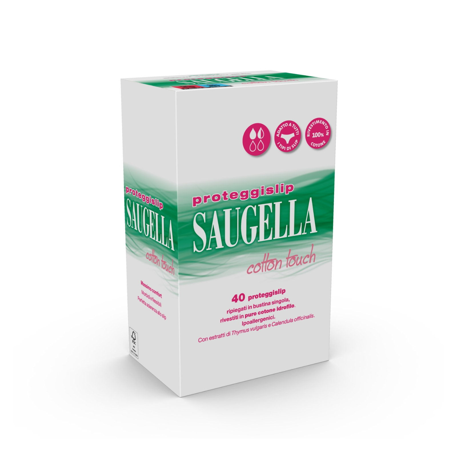 Saugella Cotton Touch - 40 Proteggislip Rivestiti