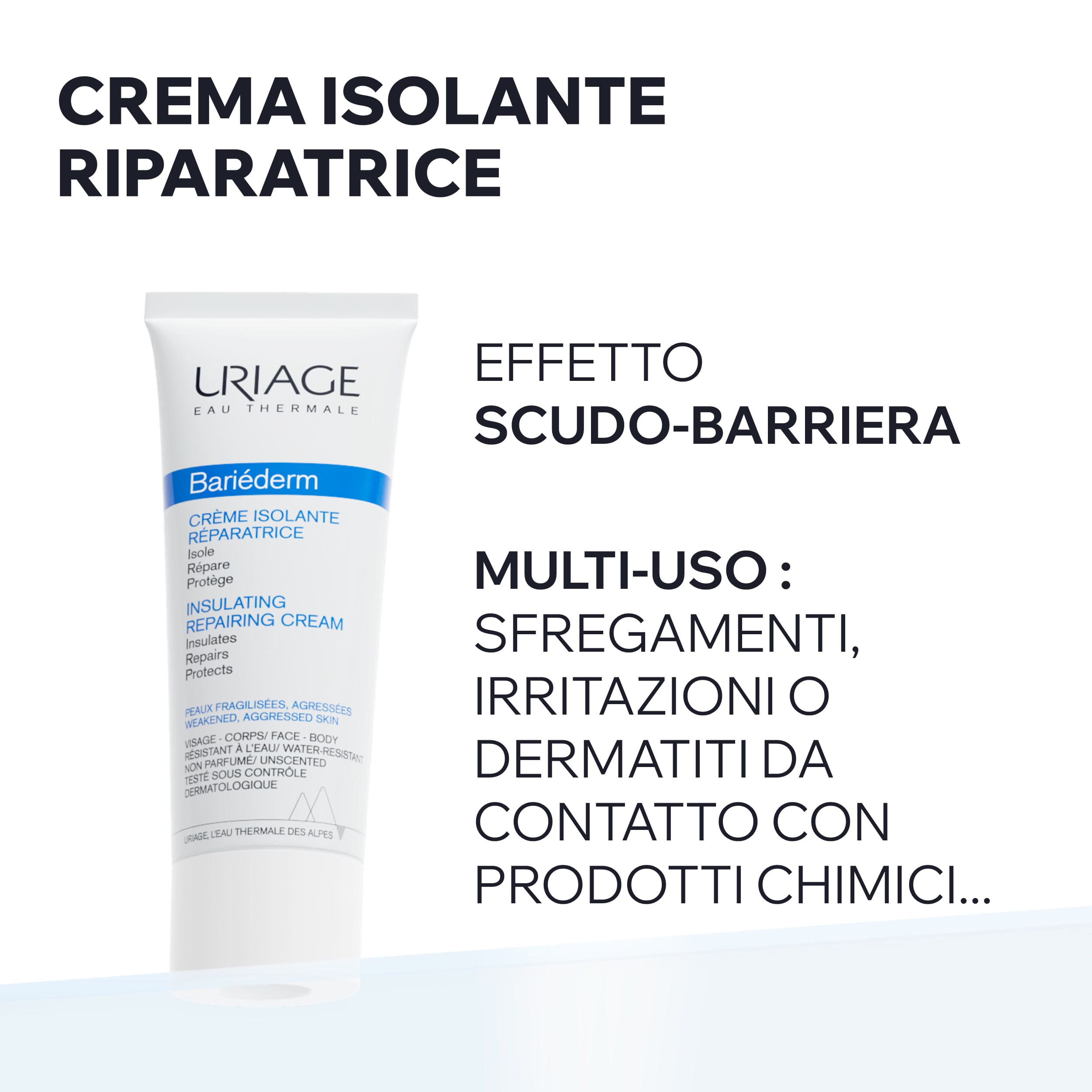 Uriage Bariéderm-Cica - Crema Barriera Isolante Riparatrice Viso E Corpo 75 ml