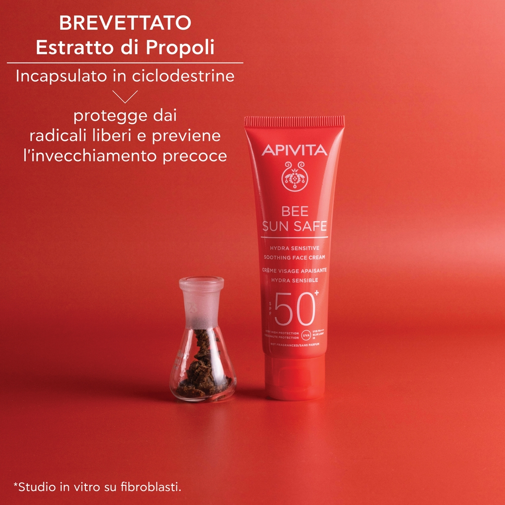 Apivita - Bee Sun Safe - Hydra Sensitive SPF50+ Crema Viso Lenitiva Per Pelli Sensibili 50 ml
