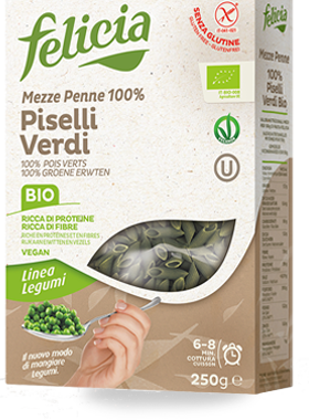 Felicia Linea Legumi Mezze Penne Pasta di Piselli Senza Glutine