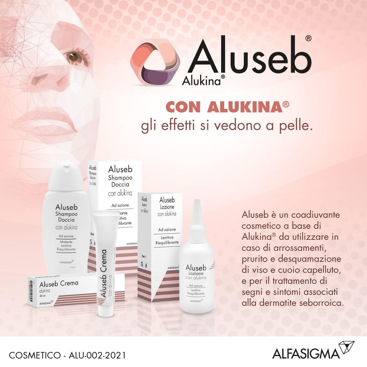 Aluseb Shampoo Doccia Con Alukina Lenitivo Riequilibrante Dermatite Seborroica 125  ml