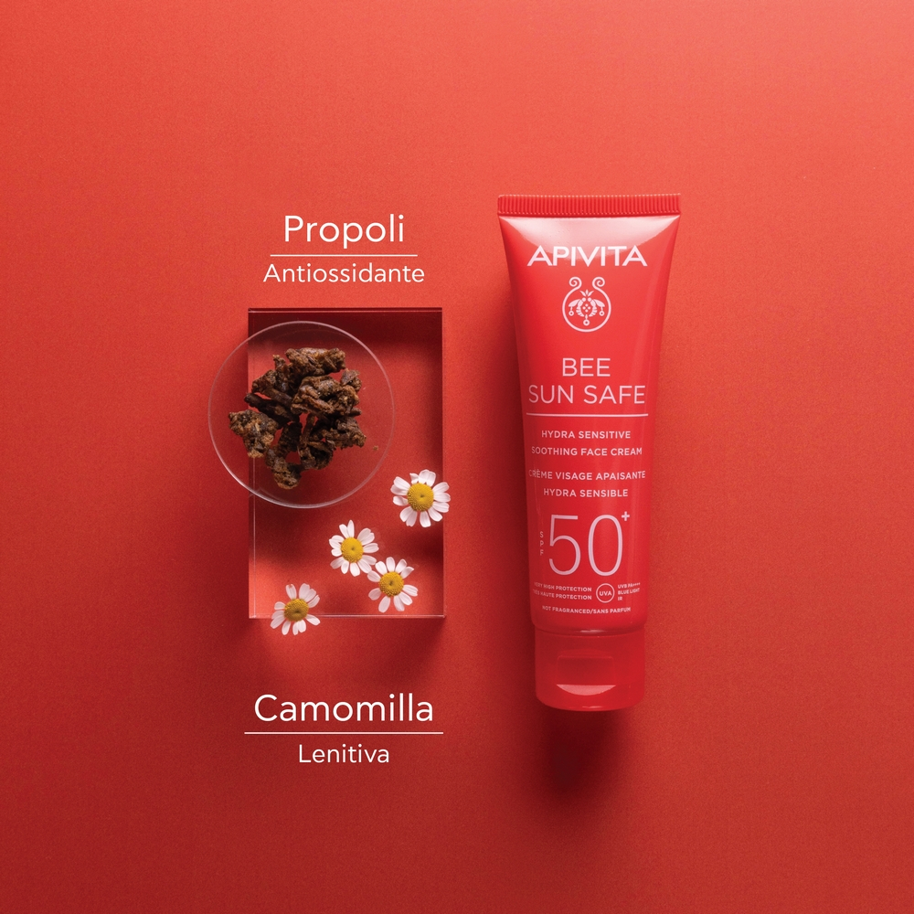 Apivita - Bee Sun Safe - Hydra Sensitive SPF50+ Crema Viso Lenitiva Per Pelli Sensibili 50 ml