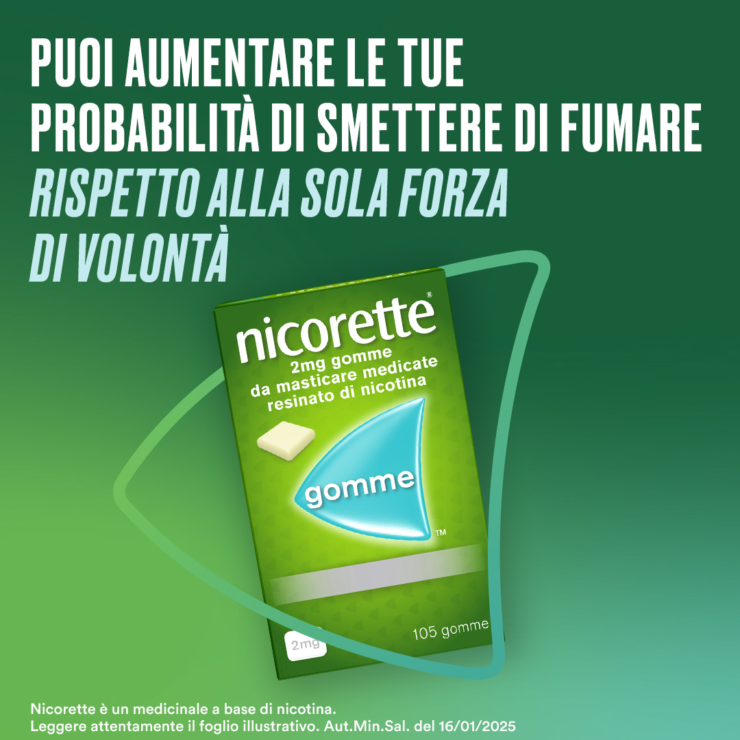 Nicorette 105 Gomme Masticabili Smettere di Fumare
