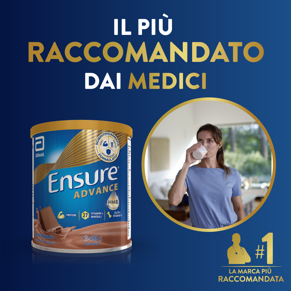 Ensure Advance Cioccolato 400 g Polvere - Integratore Di Vitamine E Minerali