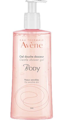 Eau Thermale Avène Gel doccia delicato viso e corpo, Ph fisiologico senza sapone, Pelle sensibile, 500ml 