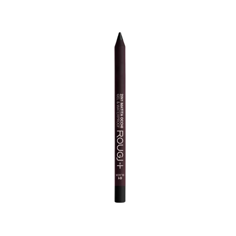 Rougj - 2In1 Matita Occhi Gel & Waterproof N.01 Black