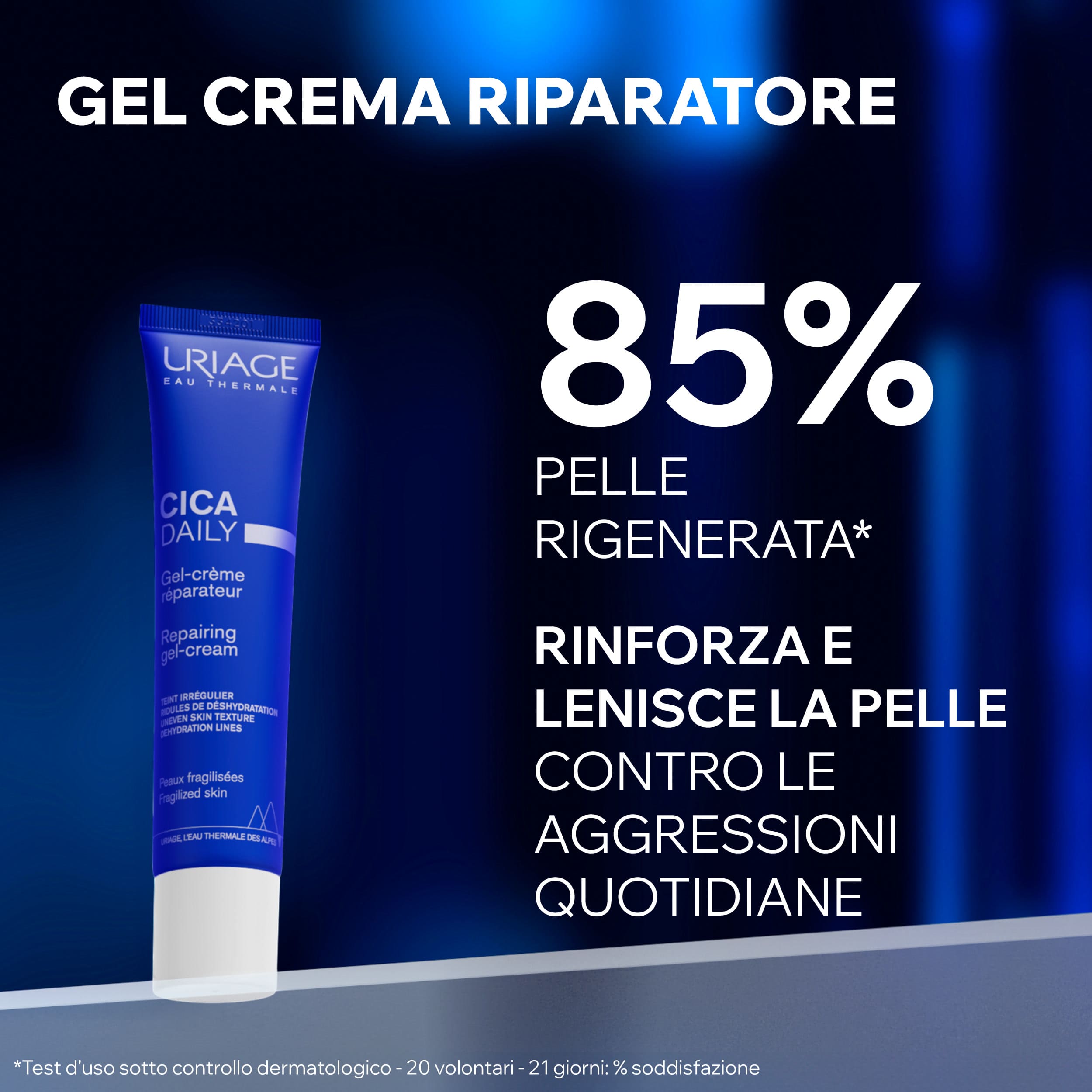Uriage Cica-Daily - Gel-Crema Idratante, Riparatrice E Riequilibrante Viso 40 ml