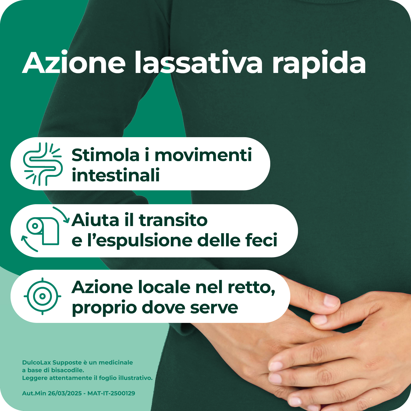 Dulcolax 10 mg - Lassativo Ad Azione Rapida Contro La Stitichezza Occasionale 6 Supposte