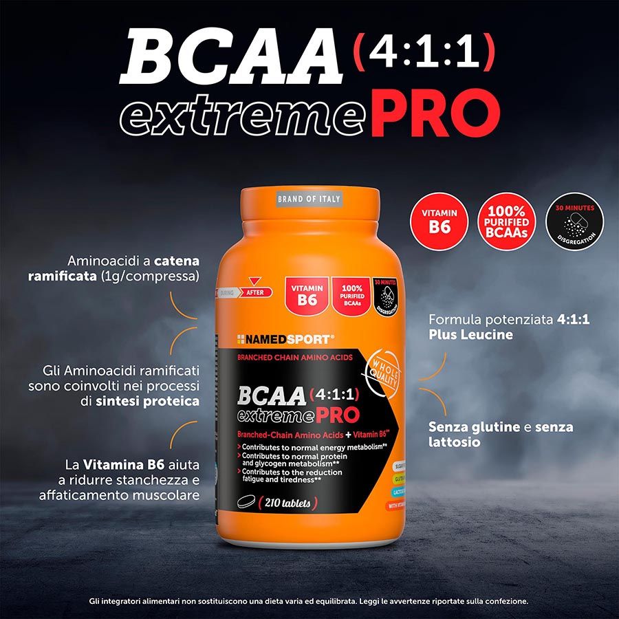 Named Sport - BCAA 4:1:1 ExtremePro 210 Compresse - Integratore Di Aminoacidi