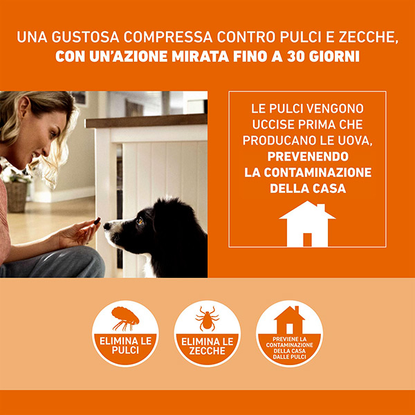 FRONTPRO x3 Compresse Masticabili  Antiparassitario Per Cani (2-4Kg) Contro Pulci e Zecche